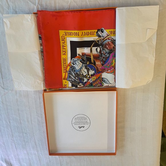 New in box Hermes Original New Orleans Creole Jazz silk scarf - Picture 2 of 3